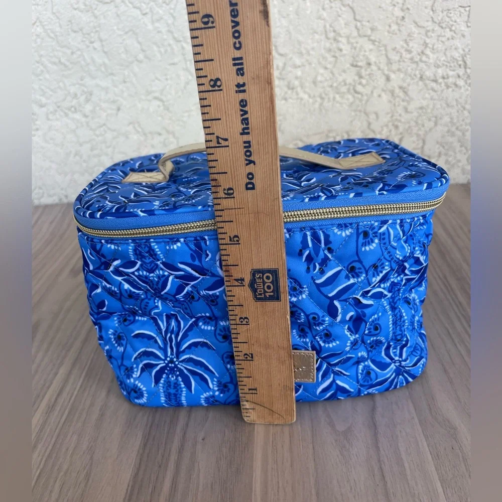 Lilly Pulitzer Blue Tropical Cosmetic Bag